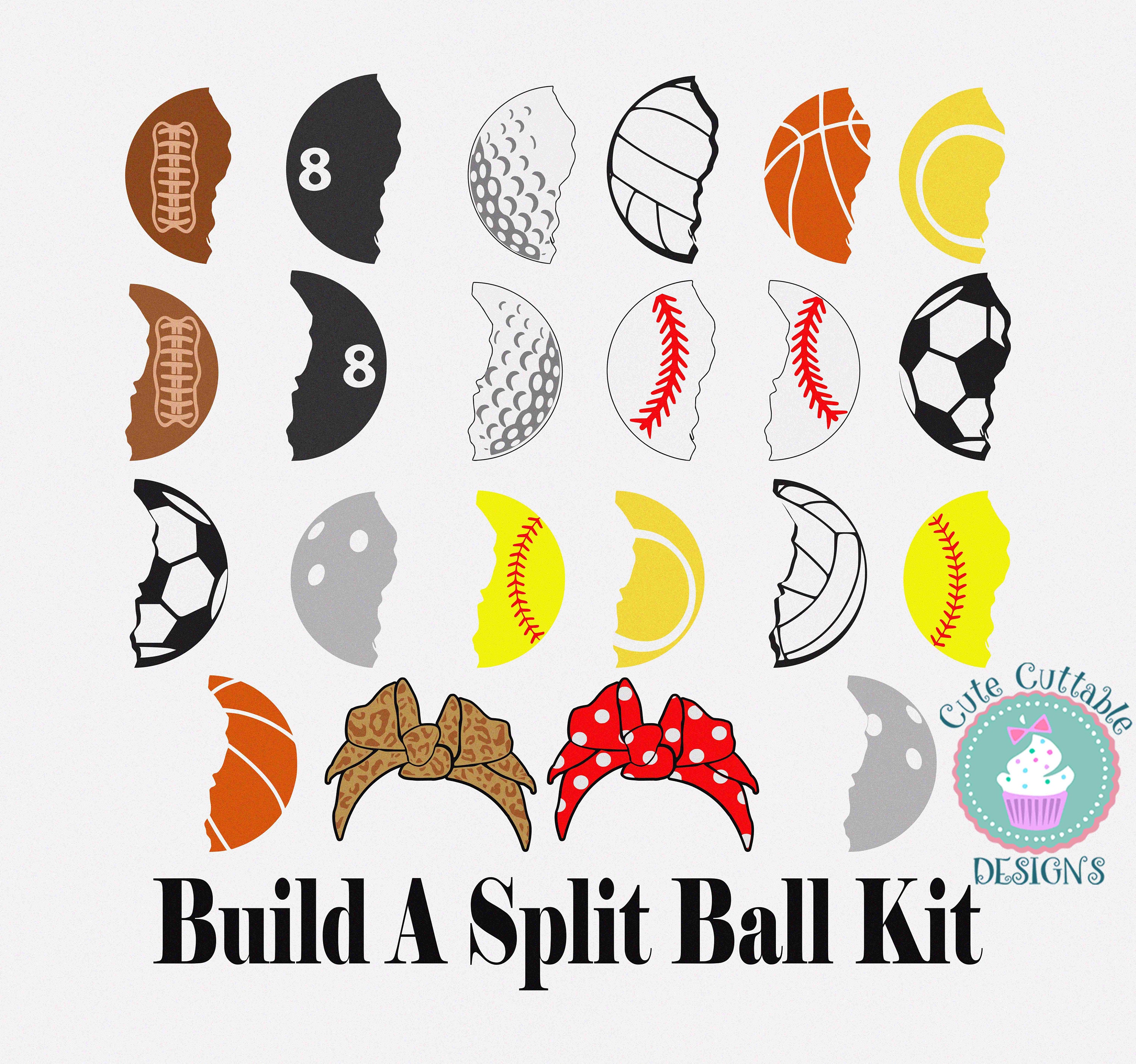 Ballers Split Ball Svg Sports Bundle Soccer Baseball Etsy
