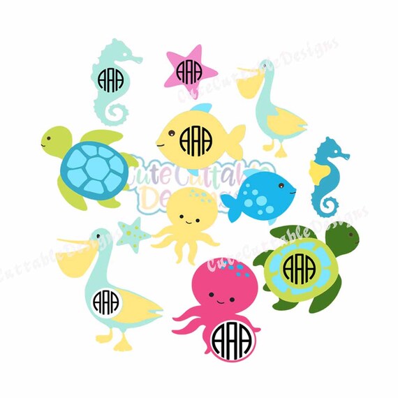Download Ocean SVG Beach Monogram Svg Summer SVG Monogram Frame ...