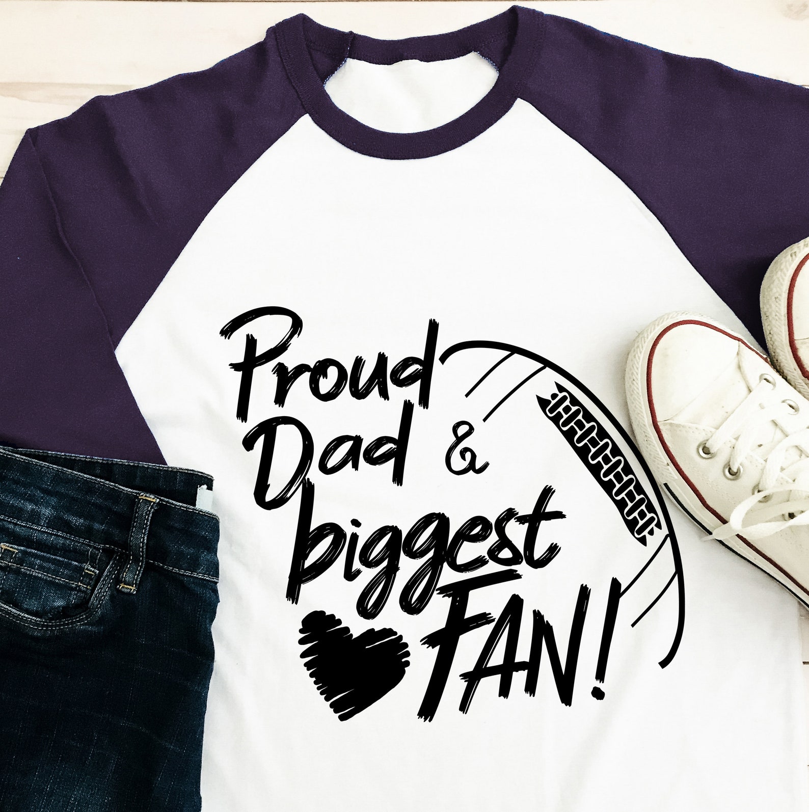 Football SVG Football Dad Svg Proud Dad Biggest Fan Etsy