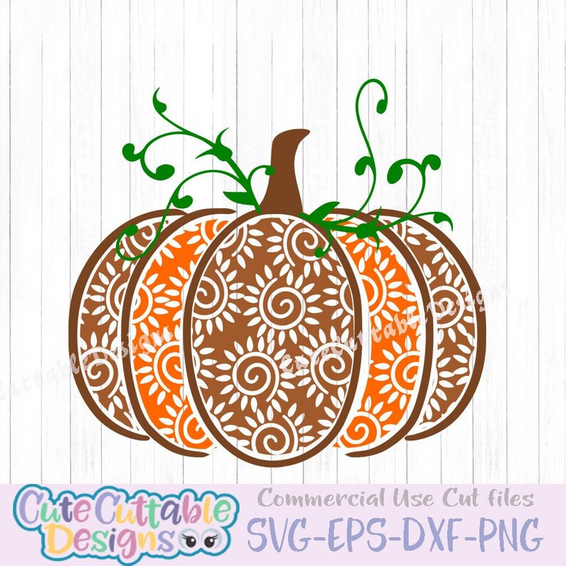 Download Fall Pumpkin Svg Aztec Layered Thanksgiving Autumn Zentangle Etsy