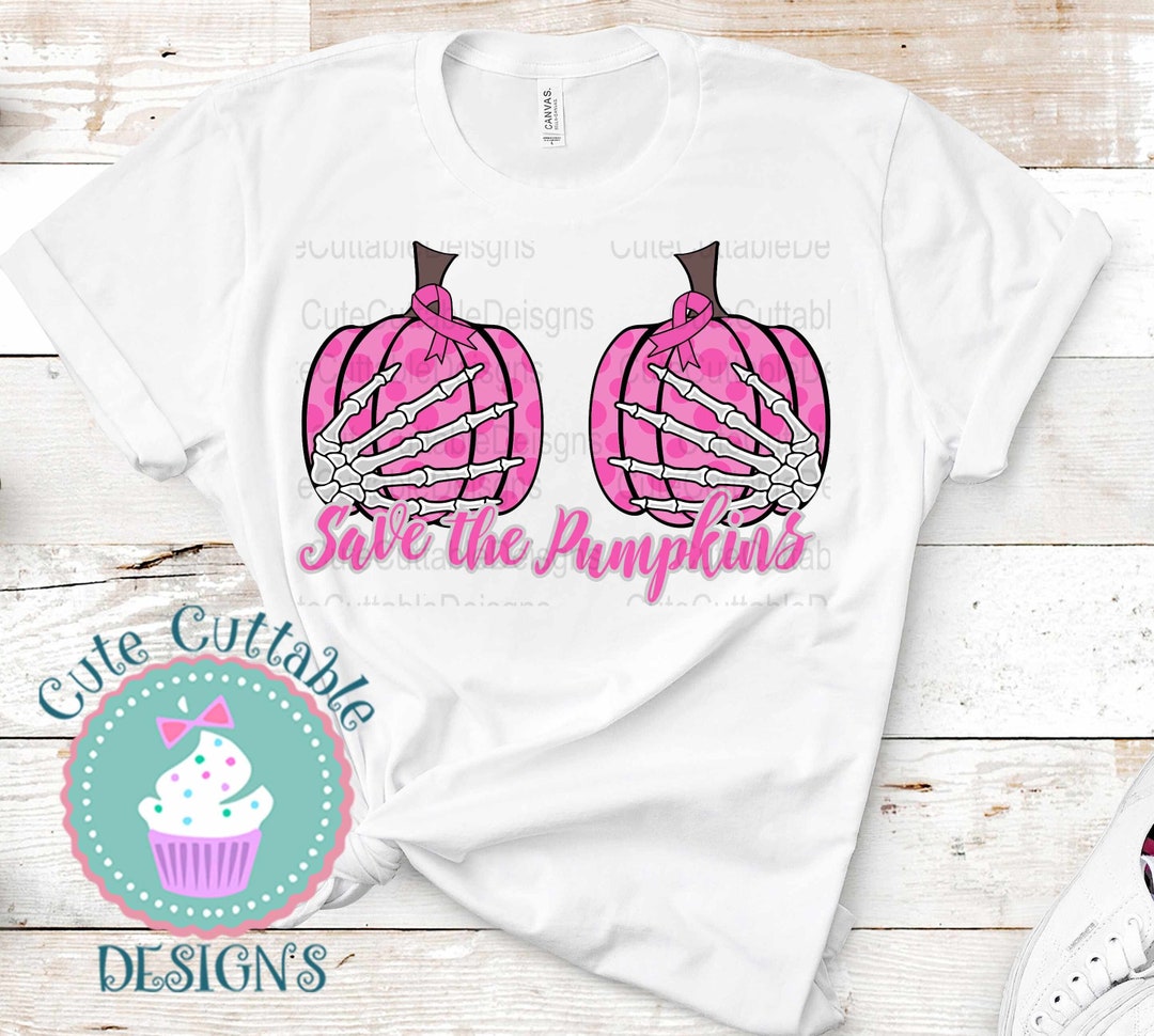 Breast Cancer Awareness Svg Save the Pumpkins Svg Pink Ribbon - Etsy
