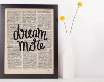 Dream More Dictionary Print