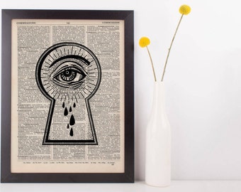 Keyhole Weeping Eye Dictionary Print