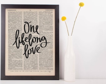 One Lifelong Love Dictionary Print