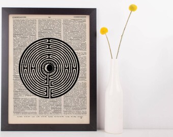 Moon Labyrinth Dictionary Print