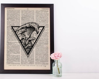 Triangle Waves Dictionary Print