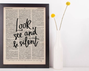 Look See and Be Silent Dictionary Print