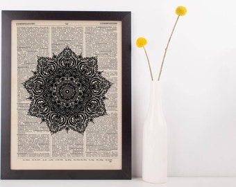 Fancy Star Mandala Dictionary Print