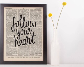 Follow Your Heart Dictionary Print