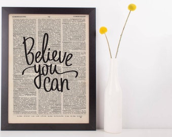 Believe You Can Dictionary Print