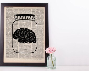 Brain in a Jar Anatomy Dictionary Print