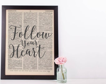 Follow Your Heart Dictionary Print