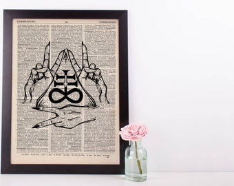 Leviathon Hands Triangle Dictionary Print