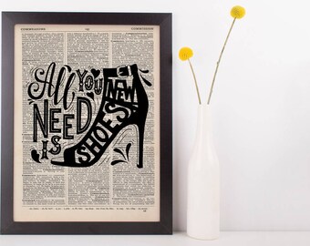 All you Need Is New Shoes Dictionary Print