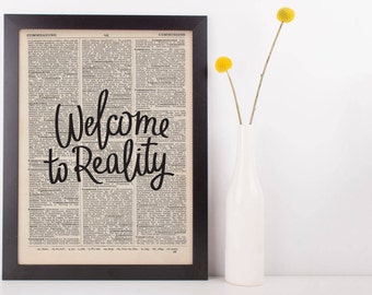 Welcome To Reality Dictionary Print