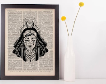 Devil Nun Moon Halo Dictionary Print