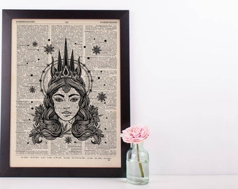 Woodland Snow Princess Dictionary Print