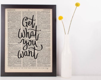 Get What You Want Dictionary Print