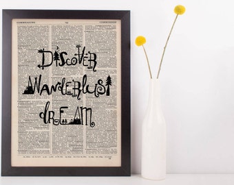 Discover Wanderlust Dream Dictionary Print