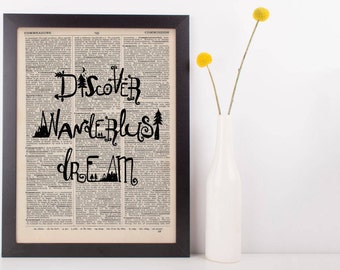 Discover Wanderlust Dream Dictionary Print