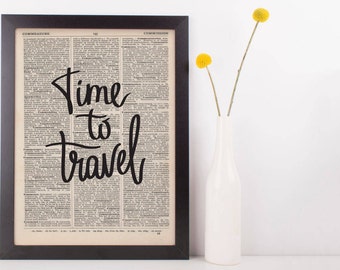 Time To Travel Dictionary Print