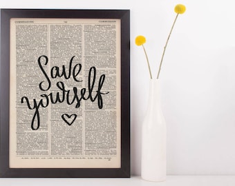 Save Yourself Dictionary Print