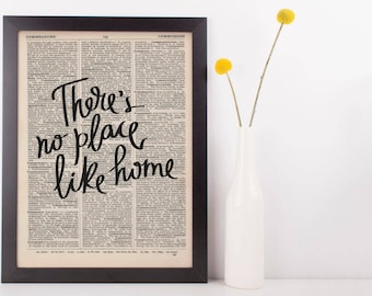There's No Place like Home Vintage Dictionary Print