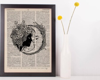 Forest Imp and Moon Kissing Dictionary Print