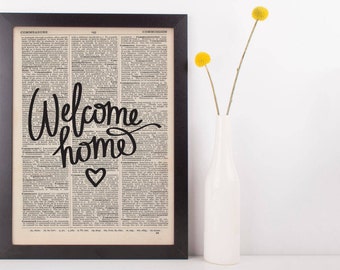 Welcome Home Dictionary Print