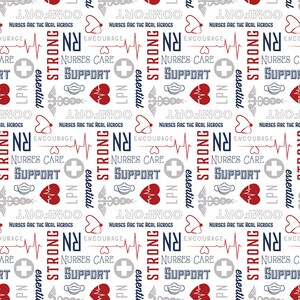 Nurse - Nobody Fights Alone - White - Riley Blake