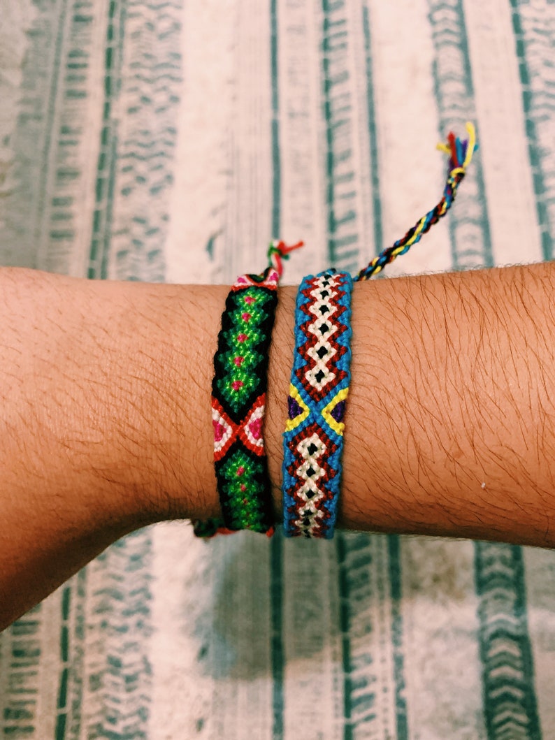 Handmade braided string bracelets Etsy