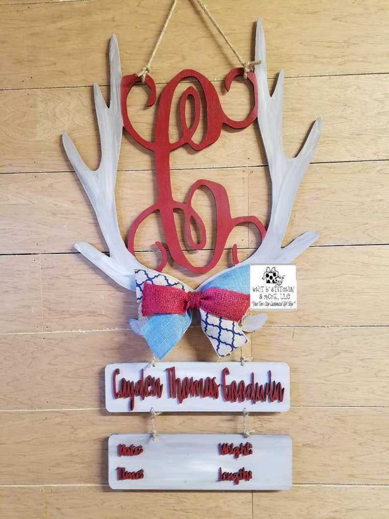 Hospital Door Hangers Boy Door Hanger Baby Door Hanger Deer Etsy