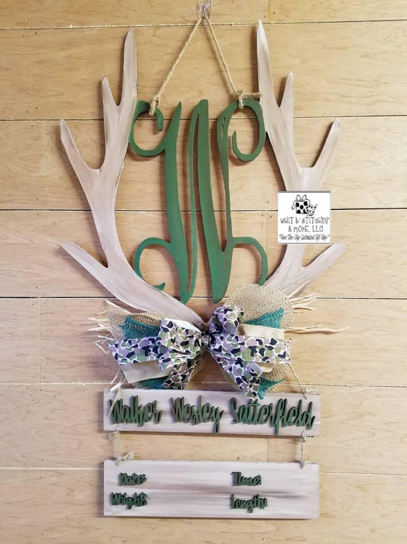 Hospital Door Hangers Boy Door Hanger Baby Door Hanger Deer Etsy