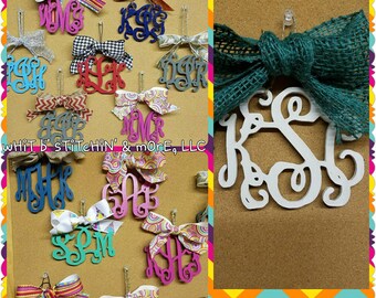 Rearview Mirror Hanger, Monogram Mirror Hanger, Car Charm, Custom Car Decor, Sweet Sixteen Gift, Monogram Gift