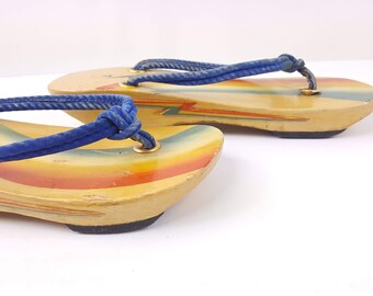 bamboo sandals rainbow