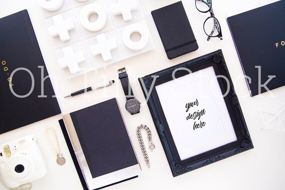 Download Styled Desktop Image With Frame Mockup Inc Jewelry Camera Etsy