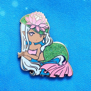 Nympha the Water Lilly Mermaid - Hard Enamel Pin from the MerMay 2022 Annual Project