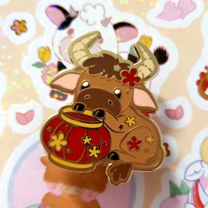 Year of the Ox Hard Enamel Pin = &quot;Buffy&quot; the Buffalo