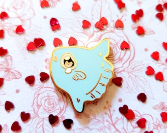 Mol-AHHH, Mola Mola Sunfish, Gold Plated Hard Enamel Pin from the Underwater Aquarium Pin Collab