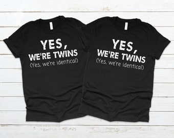 Good Twin Evil Twin WOMENS T-SHIRT tee birthday sibling brother sister funny