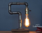 Modern pipe lamp, Retro vintage light, Custom modern lamp, Bathroom lights, Gift for sweet 16, Girlfriend gift, Barn Beam Lighting