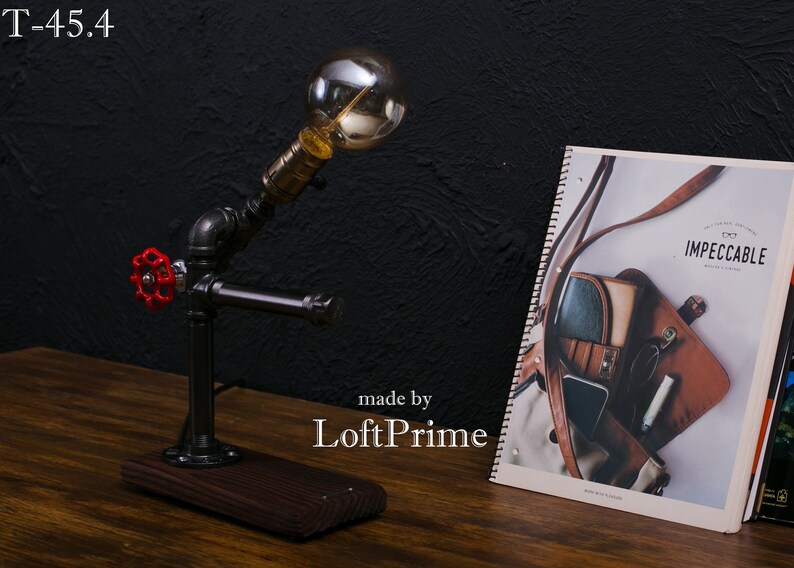 Rustic bar lighting Pipe gift Unique pipe Adison Designer foyer lamp Steampunk Barn Lamp Mechanic gifts Loft kitchen lamp