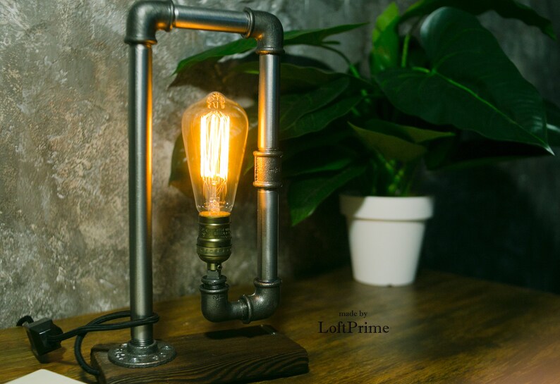 Retro Barn Lighting Farmhouse Desk Lamp Fixture Pipe Bathroom Pipe