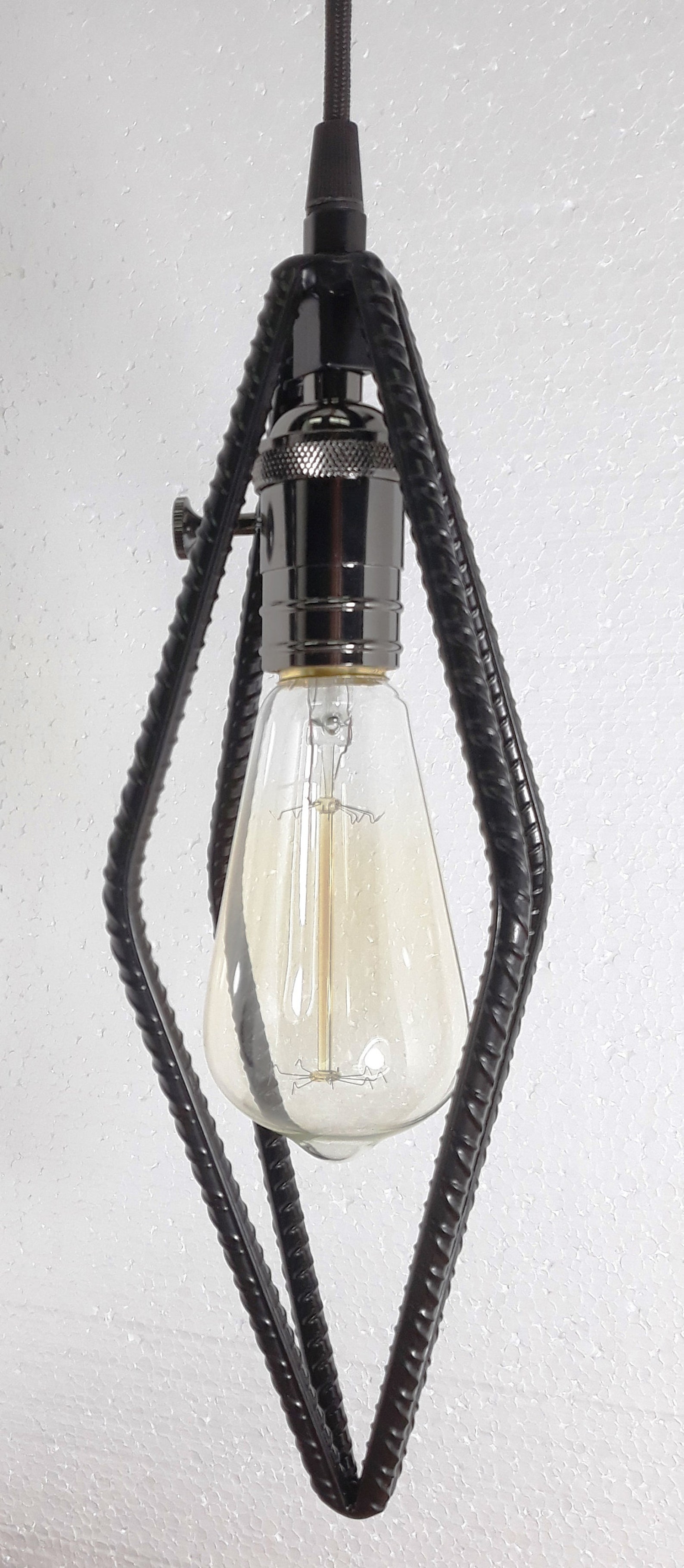 Industrial Rebar Pendant Light Industrial Lamp Steampunk Lamp Etsy UK