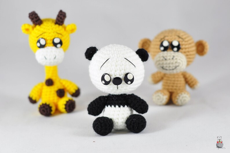 Collection of crochet animals toys tropical animals monkey Etsy