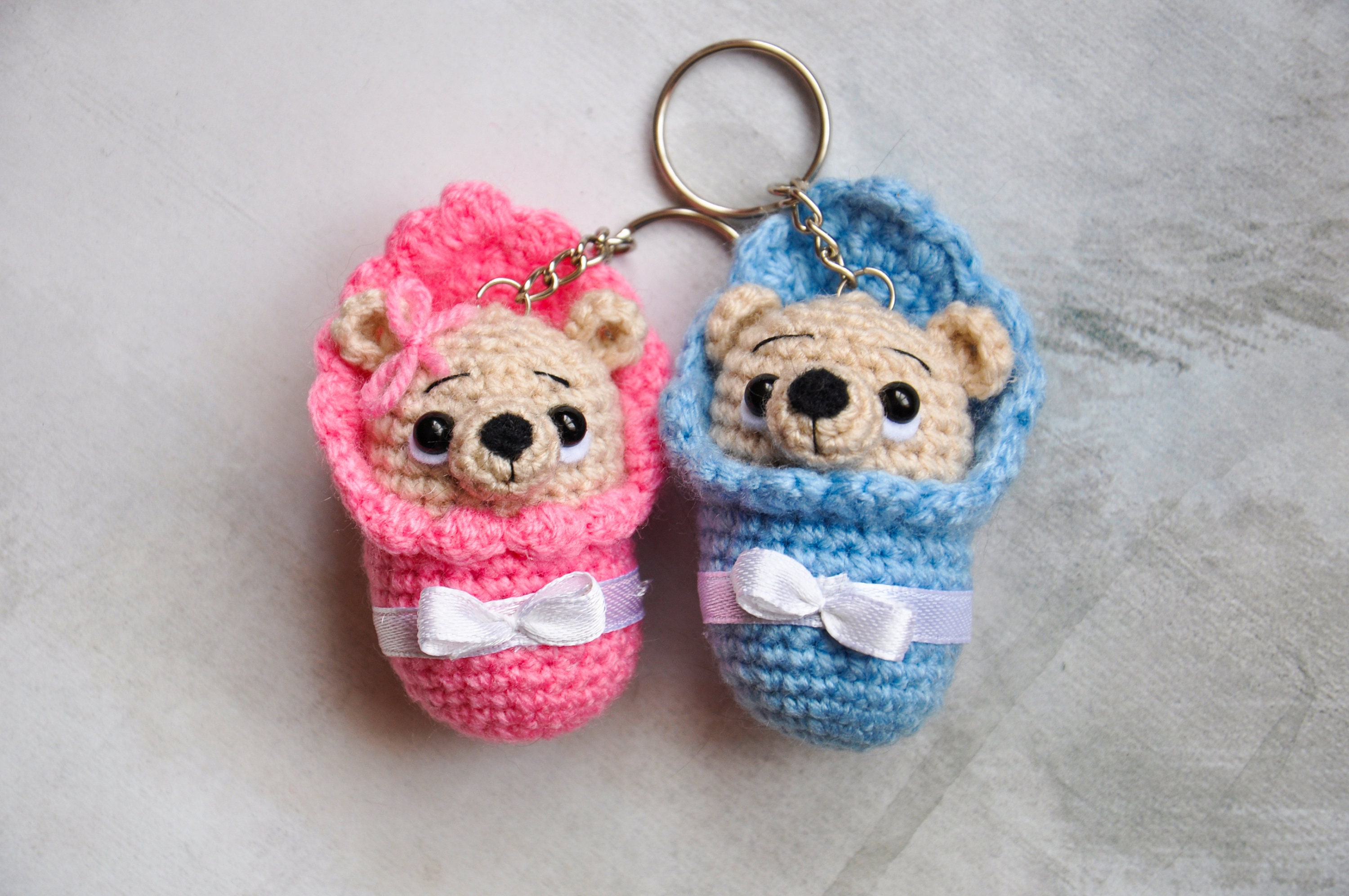 Keychain toy baby newborn keychain mother Amigurumi Cute Etsy