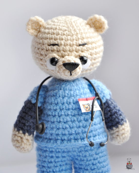 teddy bear in scrubs