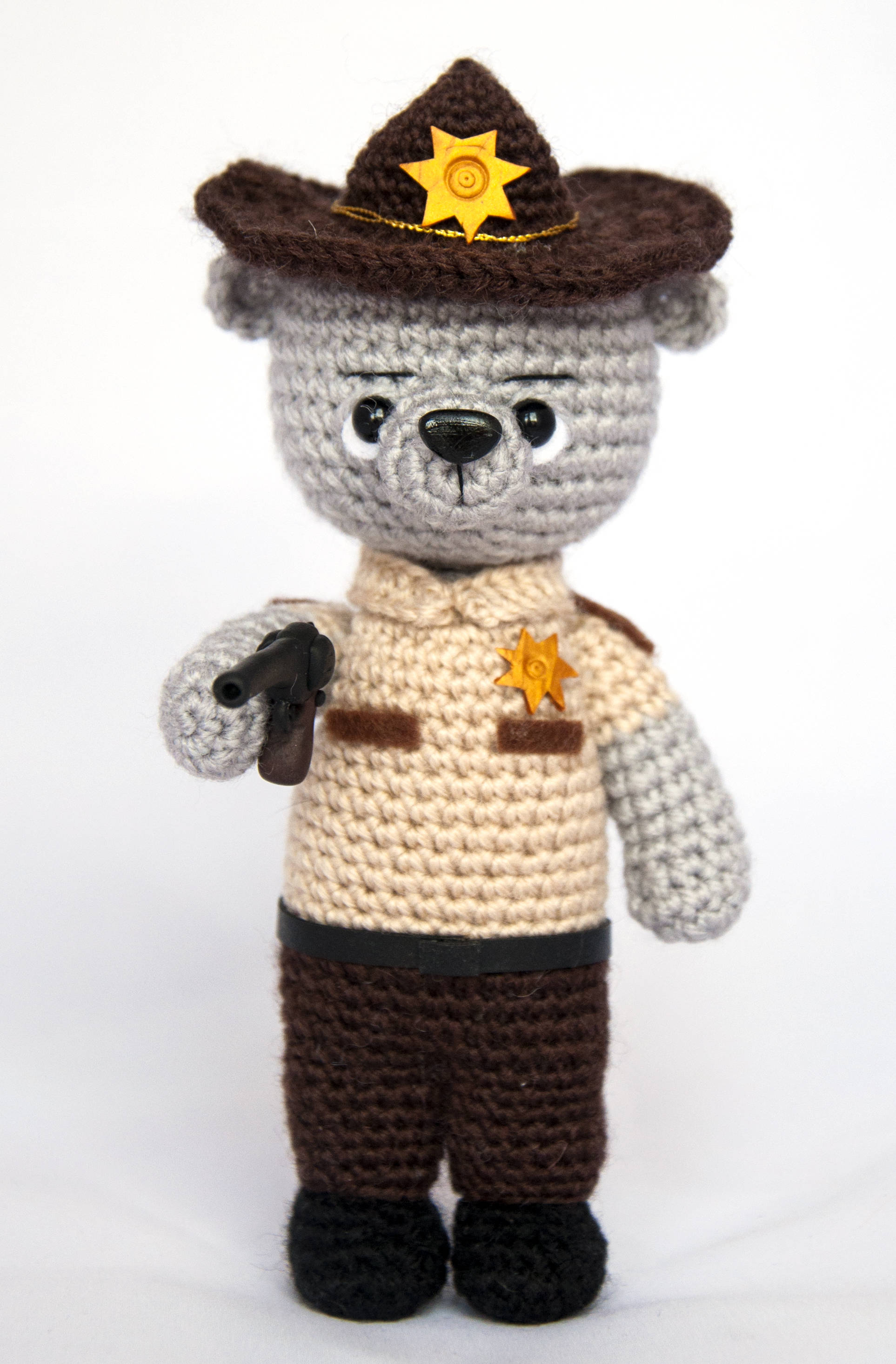 Rick Grimes Knitted bear The Walking Dead toy bear Knitted | Etsy