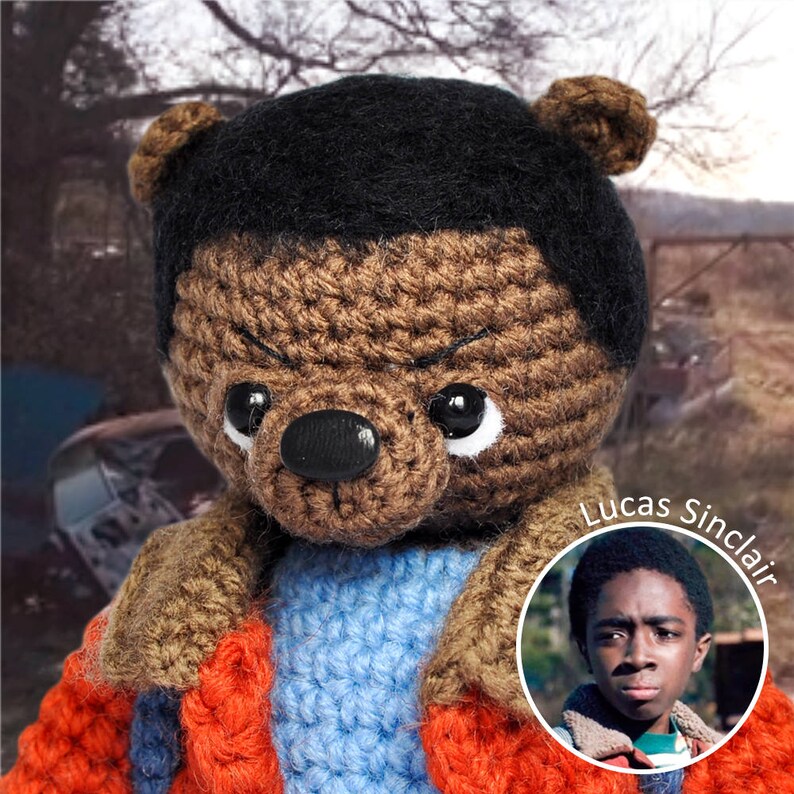 Lucas Sinclair Stranger Things Series Crochet Bear Teddy Bear | Etsy