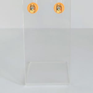 Pendientes con forma de perro de dibujos animados, bingo, bluey